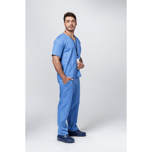 Scrub Masculino Brim Leve Azul
