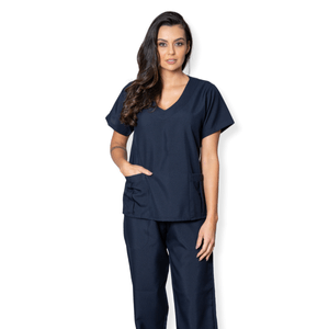 Scrub Feminino Oxford Marinho