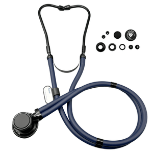 Kit Enfermagem Completo Estetoscópio Ap Pressão Garrote Oxímetro Termômetro (Azul Black)