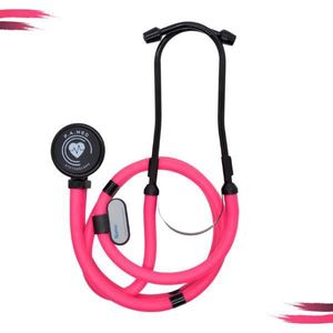 Conjunto Enfermagem Ap. de Pressão Esfigmomanômetro Estetoscópio Duplo P.a Med Rosa Black