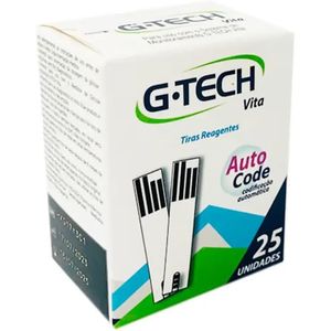 Kit Glicemia G-Tech 100 Lanceta + 100 Tira Reagente Vita