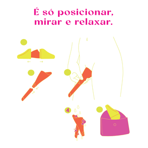 Kit 3 Pipizito Funil Urinário Reutilizável (Rosa, Lilás e Branco)