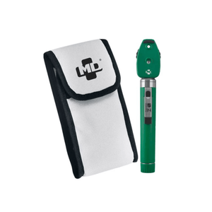 Oftalmoscópio MD 2.5V Omni 3000 LED com estojo macio - Verde