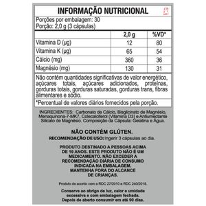 CÁLCIO + MAGNÉSIO + VITAMINAS K2 E D3 COM 90 CÁPSULAS DUOM