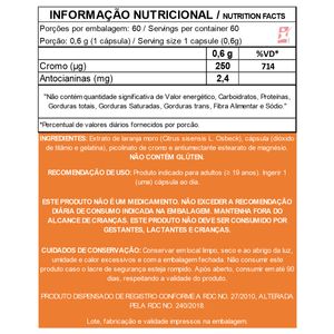 EXTRATO DE LARANJA MORO COM PICOLINATO DE CROMO 500MG 60 CAPSULAS - TAKE CARE