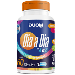 DUOM DIA A DIA POLIVITAMÍNICO E POLIMINERAL 1 CÁPSULA AO DIA COM 60 CÁPSULAS - DUOM