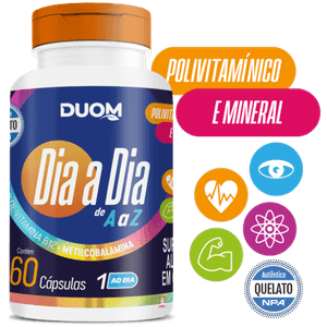 DUOM DIA A DIA POLIVITAMÍNICO E POLIMINERAL 1 CÁPSULA AO DIA COM 60 CÁPSULAS - DUOM