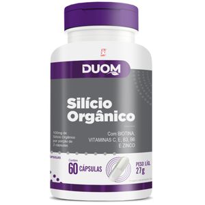 SILICIO ORGANICO BIOTINA VITAMINAS C E B3 B6 ZINCO 60 CÁPSULAS - DUOM