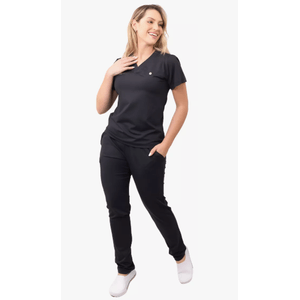 Scrub Feminino Tecnológico Poliamida Preto