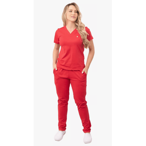 Scrub Feminino Tecnológico Poliamida Vermelho Escarlate