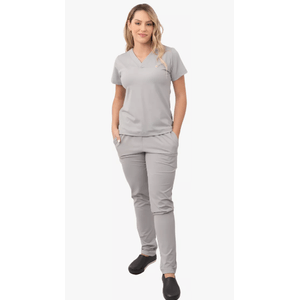 Scrub Feminino Tecnológico Poliamida Cinza