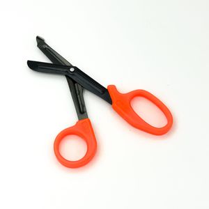 Tesoura MD Ponta Romba para Bandagem 14cm Laranja Black