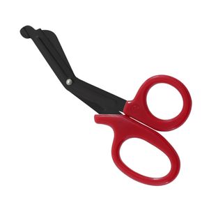 Tesoura MD Ponta Romba para Bandagem 19cm Vermelha Black