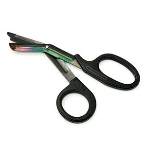 Tesoura MD Ponta Romba para Bandagem 19cm Black Edition
