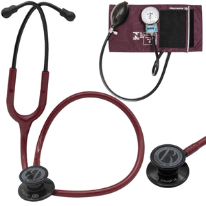 Kit Estetoscópio BIC Eternity + Esfigmomanômetro Pamed Com Bolsa - Enfermagem e Medicina CORES:VINHO BLACK