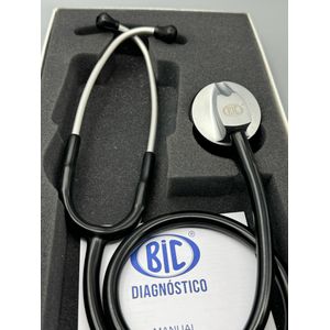 Estetoscópio Adulto Standard Preto Tradicional BIC - Ideal para Estudantes Enfermagem e Veterinária