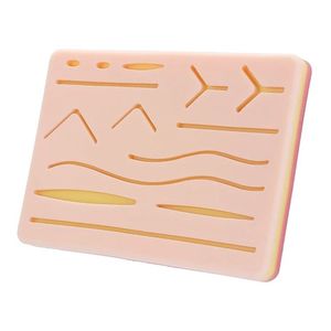Simulador Sutura com Cortes 18x12cm 3 Camadas Pele Gordura e Músculo